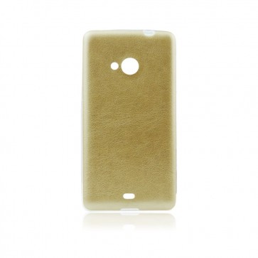 Jelly Case Leather  - Micr 640 Lumia gold