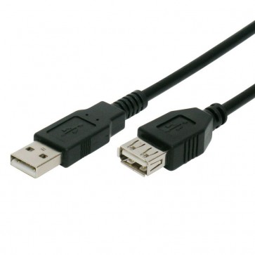 POWERTECH Καλώδιο USB 2.0 σε USB female CAB-U013, 5m, μαύρο