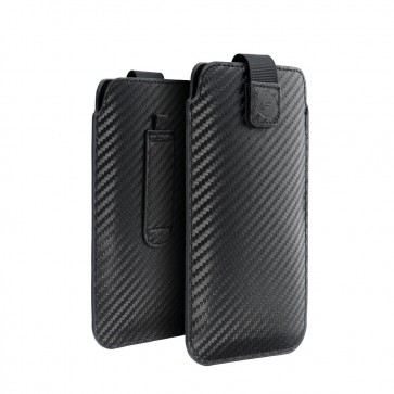 Forcell POCKET Carbon Case - Size 17 - for SAMSUNG A02s / A03s / A12 / A21s /  A32 5G / A42 5G / A72 5G / M12 XIAOMI Redmi 9A  / 9AT / 9c / Note 10 PRO / Mi11 OPPO A52 / A72 / A92 REALME 7i VIVO Y52 5G / Y72 5G