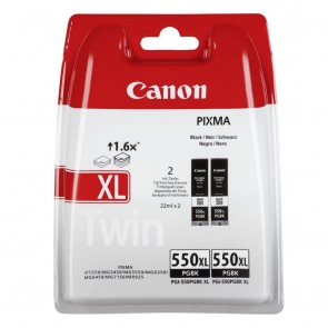 Canon Μελάνι Inkjet PGI-550XL HC Black Twin Pack (6431B005) (CANPGI-550XLBTP)