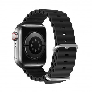 DUX DUCIS Ocean Wave - sport silicone strap for Apple Watch 42/44/45mm black