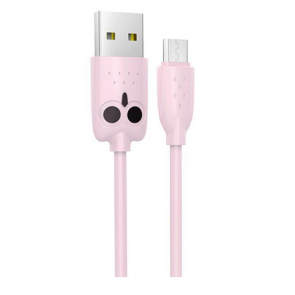 HOCO USB Cable - Kiki KX1 micro USB 1M pink
