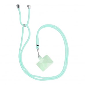 SWING pendant for the phone with adjustable length / cord length 165cm (max 82.5cm in the loop) / on the shoulder or neck - lite green