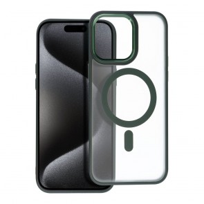Matte Mag Cover case compatible with MagSafe for IPHONE 15 PRO MAX green