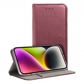 Smart Magneto book case for IPHONE 15 PLUS burgundy