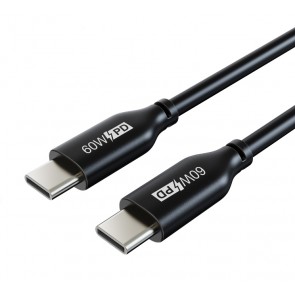 CABLETIME καλώδιο USB-C CM60, PD60W, USB 2.0, 3A, 1m, μαύρο