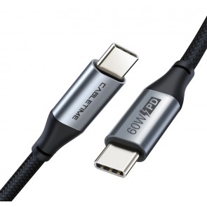 CABLETIME καλώδιο USB-C M-M C160, PD60W, USB 2.0, 1m, μαύρο