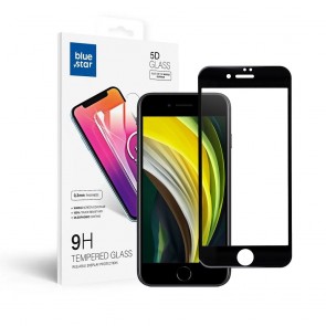 Tempered Glass Blue Star - Apple Iphone 7/8/SE 2020 5D Full Cover black