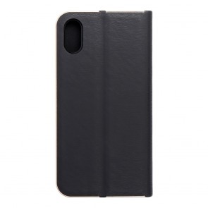 Forcell LUNA Book Gold for iPhone X black