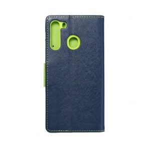 Fancy Book case for  SAMSUNG A21 navy/lime