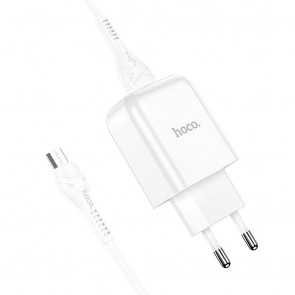 HOCO travel charger USB + cable Micro 2A N2 Vigour white