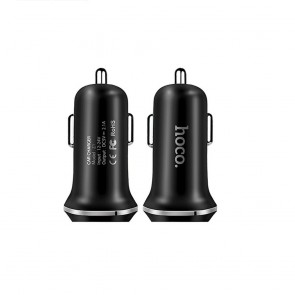 HOCO car charger double USB port 2,1A Z1 black