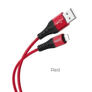 HOCO COOL charging data cable for iPhone Lightning 8-pin X38 1 metr red