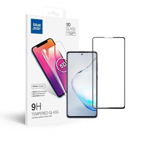 Tempered Glass Blue Star  - Samsung Galaxy S10 Lite Full Face (full glue/small size) - black Tempered Glass Blue Star