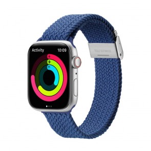DUX DUCIS Mixture II - stretchable braided strap for Apple Watch 42/44/45mm blue