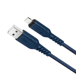 HOCO cable USB to iPhone Lightning 8-pin 2,4A VICTORY X59 1 metr blue