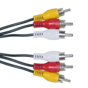 POWERTECH Καλώδιο 3x RCA Male σε 3x RCA Male (red, white, yellow), 5m