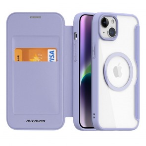 DUX DUCIS Skin X Pro - Folio Case compatible with MagSafe for Apple iPhone 15 Plus purple