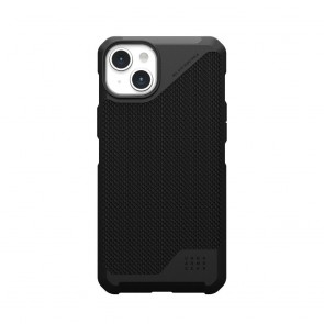 (UAG) Urban Armor Gear Metropolis LT case compatible with MagSafe for IPHONE 15 PLUS kevlar black