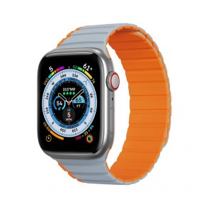 DUX DUCIS LD - silicone strap for Apple Watch 38/40/41mm grey/orange