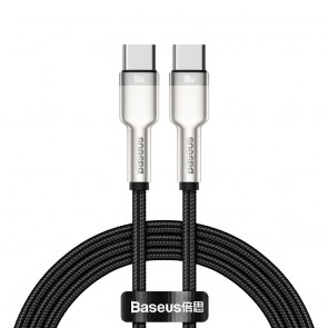 BASEUS cable Type C to Type C PD100W Power Delivery Cafule Metal Cable CATJK-C01 1 meter black