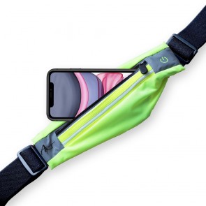 Sport belt with case and light ART APS-01G green