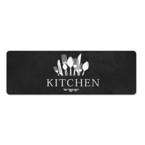 HOME USE πατάκι κουζίνας HUH-0148, αντιολισθητικό, 40 x 120cm, μαύρο
