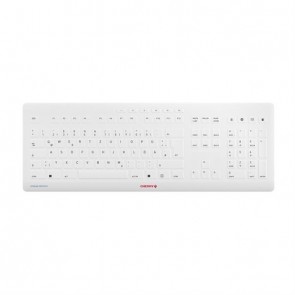 CHERRY Keyboard STREAM PROTECT WIRELESS [DE] white mit hochwertiger Schutzmembran