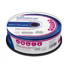 MEDIARANGE CD-R 700MB  52x - Cake 25τμχ  inkjet FF printable