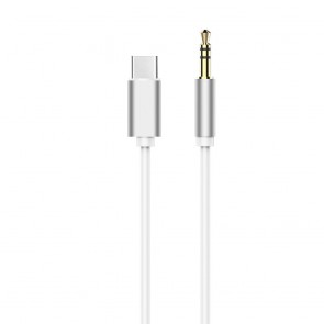 Adapter HF/audio Type C do Jack 3,5mm white cable (male)