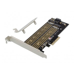 POWERTECH κάρτα επέκτασης 4x PCIe σε M.2 B & M Key NVMe ST531