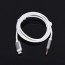 Adapter HF/audio for iPhone Lightning 8-pin + Jack 3,5mm white cable (male) #1